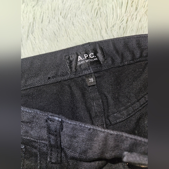A.P.C Jean Moulant Noir Black Skinny Jeans  Size 28 NWT - Picture 12 of 13